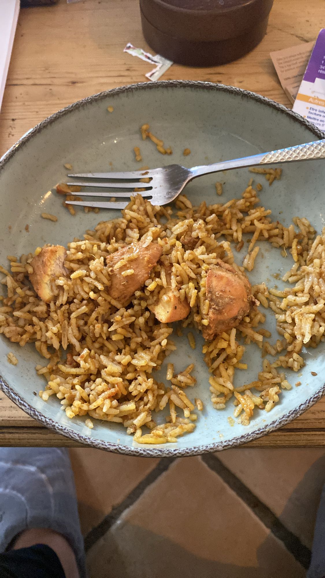 Riz au poulet épicé