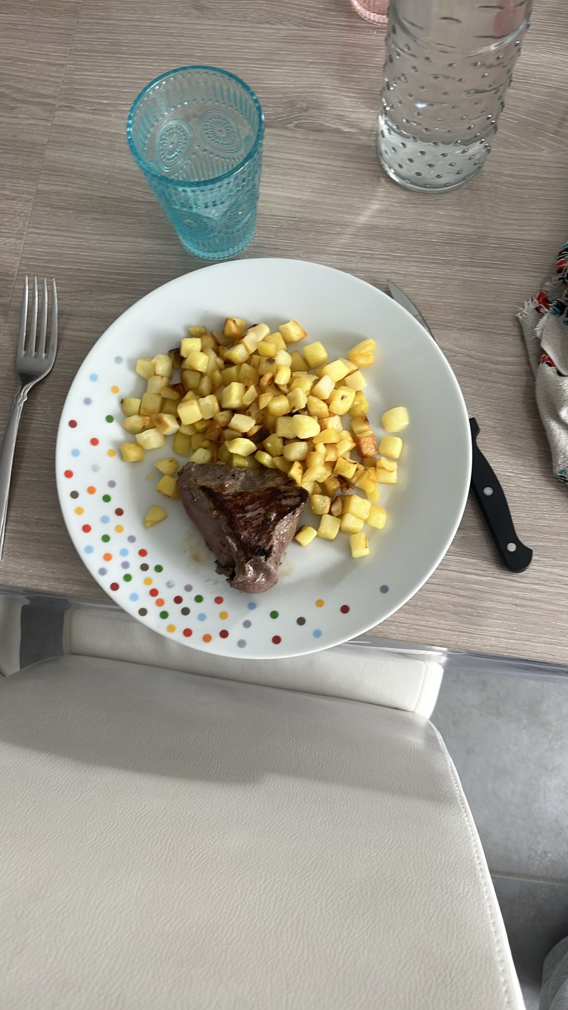 Steak avec pommes de terre