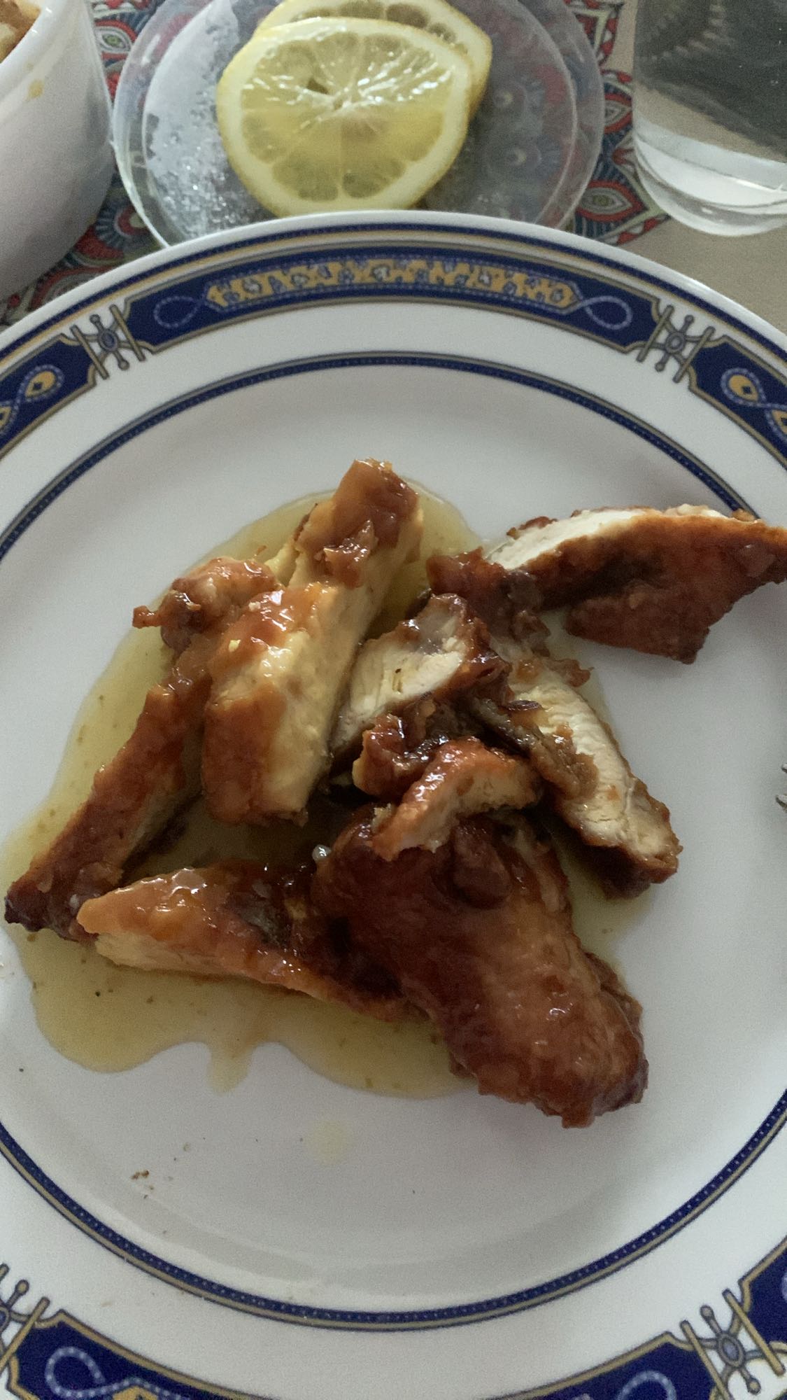 Pollo con salsa de miel