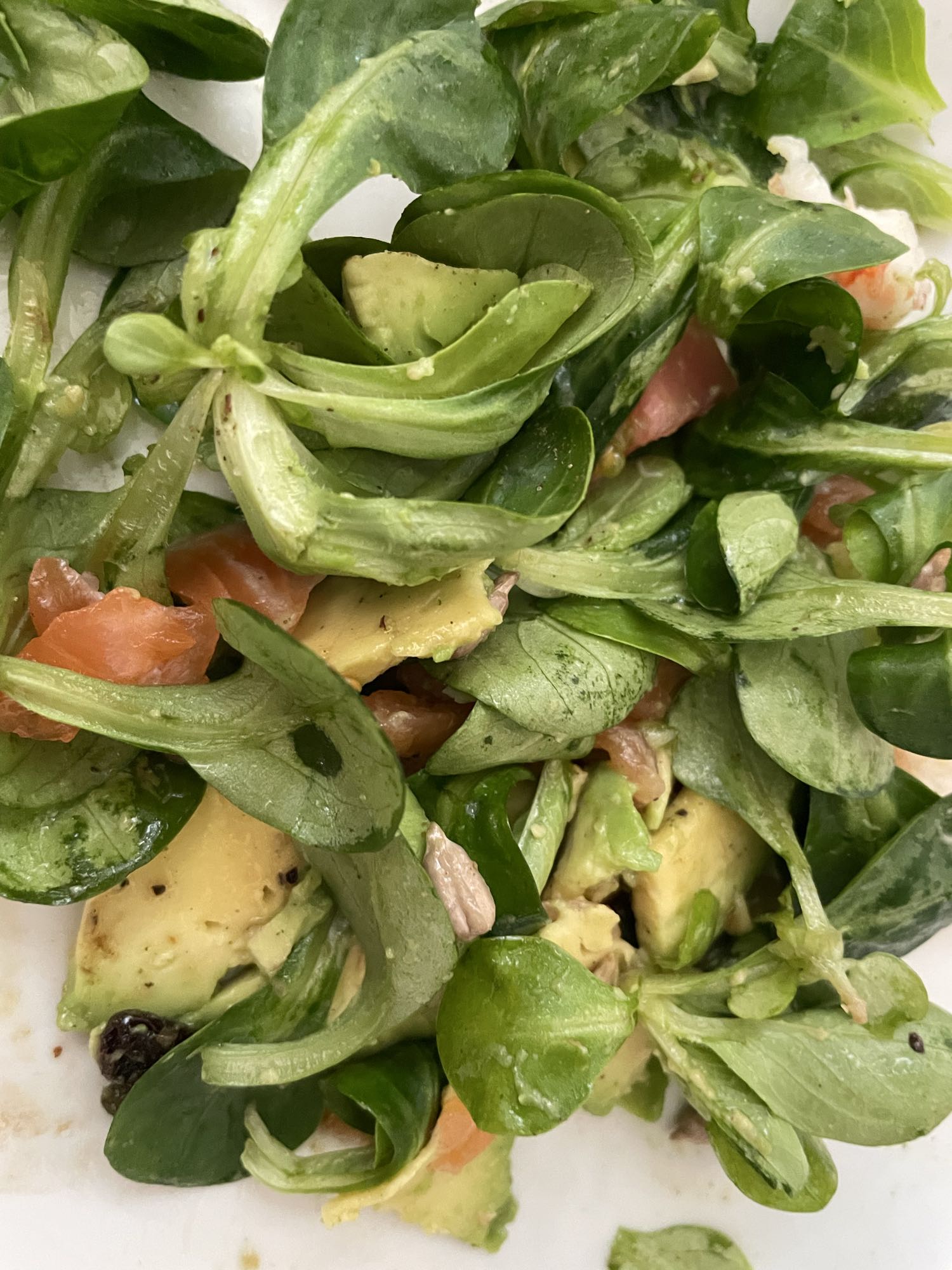 Ensalada de salmón y aguacate