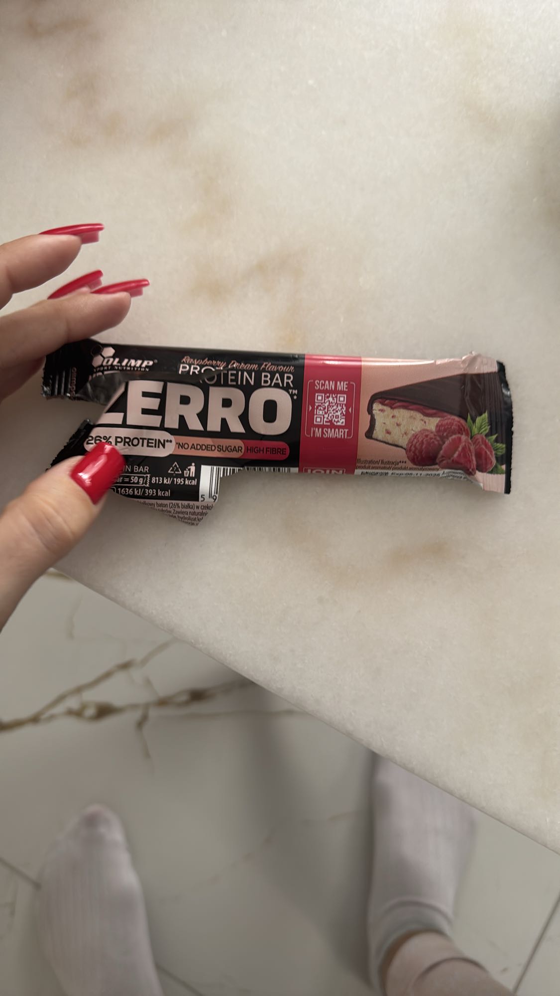 Baton proteinowy malinowy