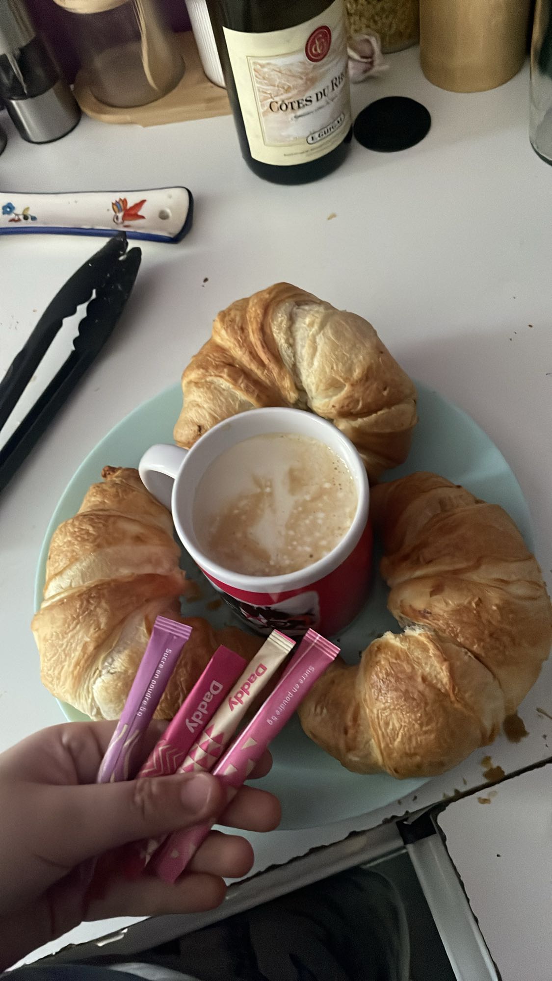 Petit-déjeuner croissants