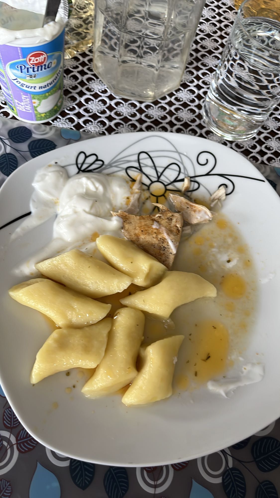 Kluski leniwe z kurczakiem