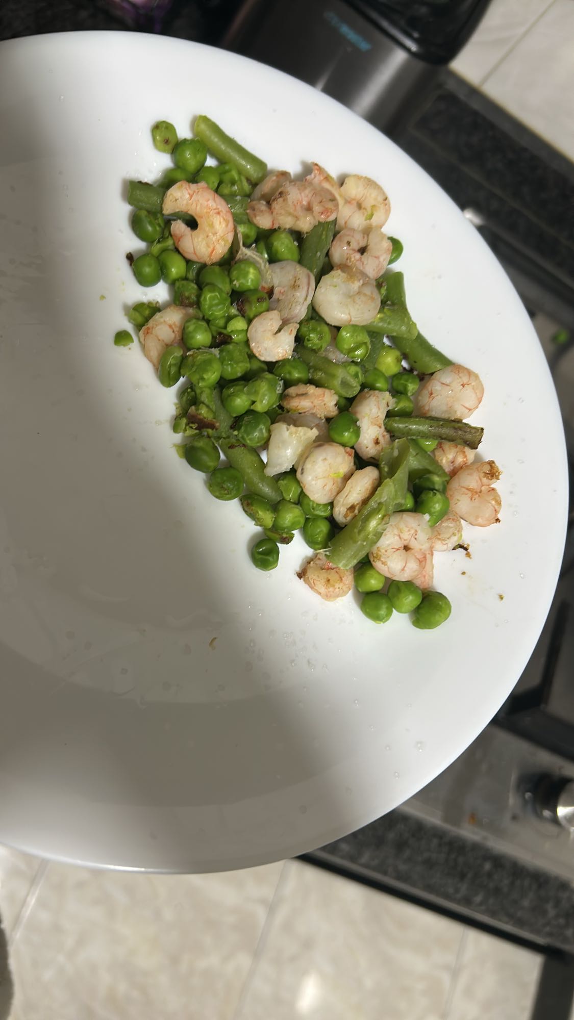 Camarones con verduras