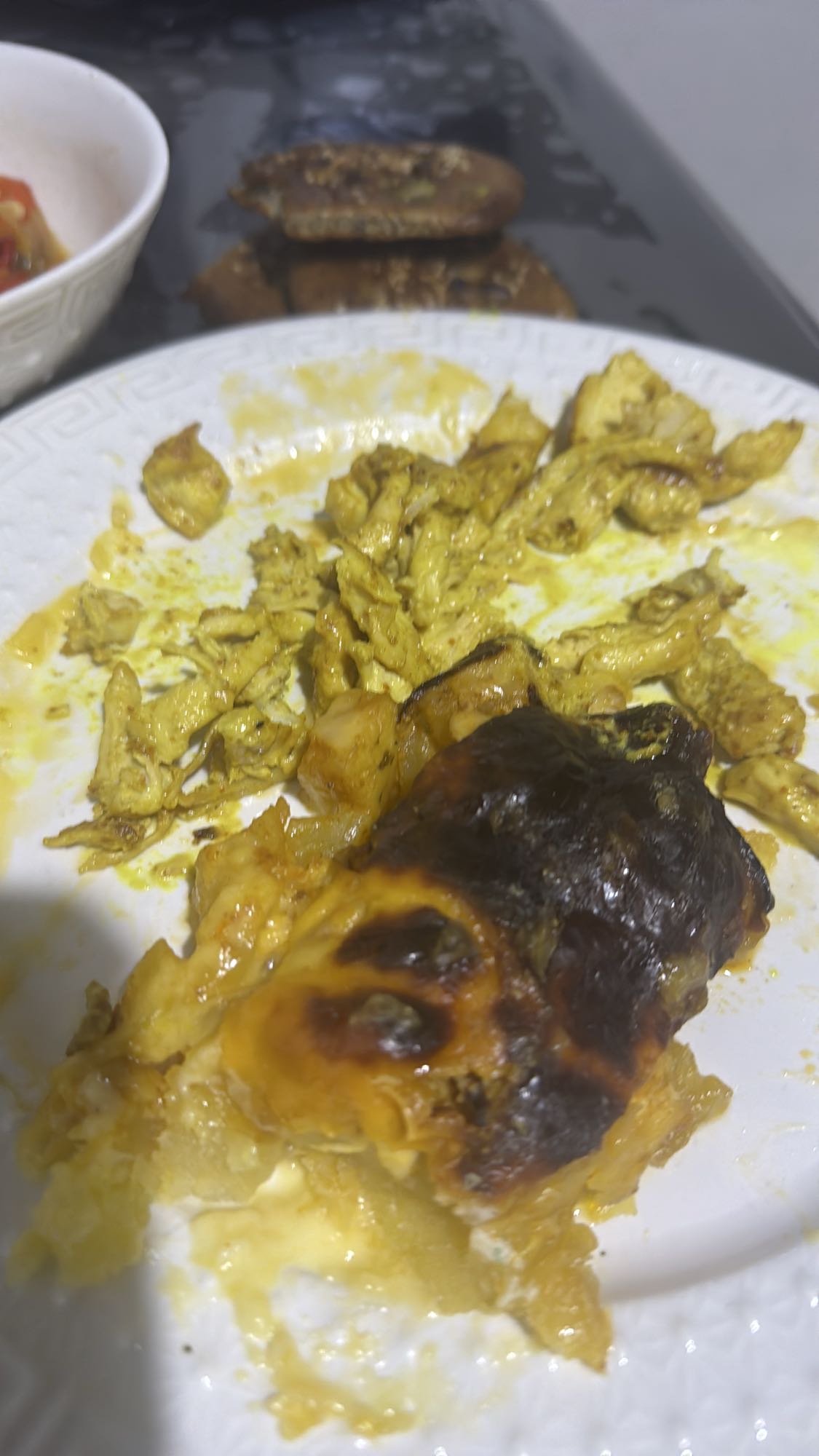 Poulet au curry gratiné