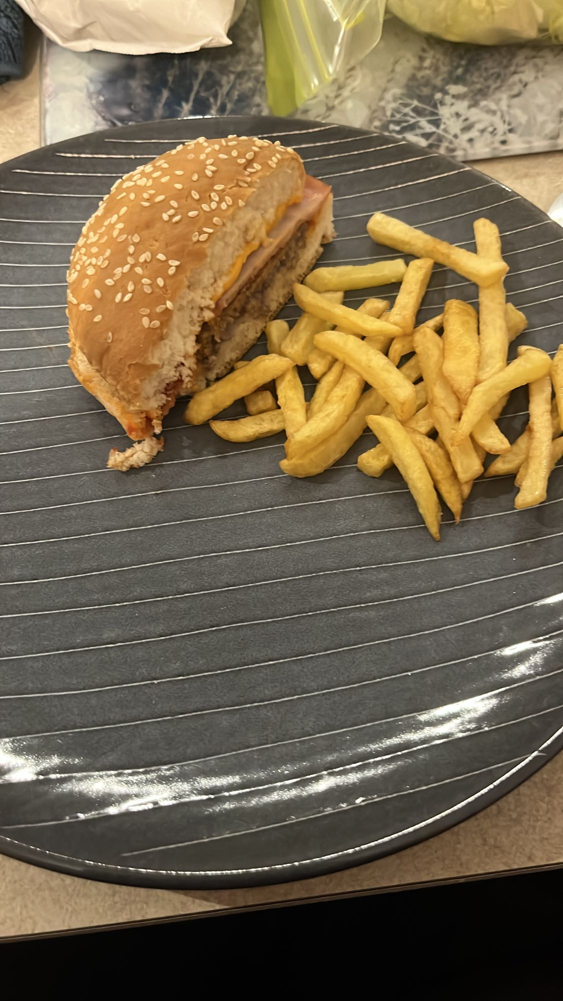 Burger avec frites