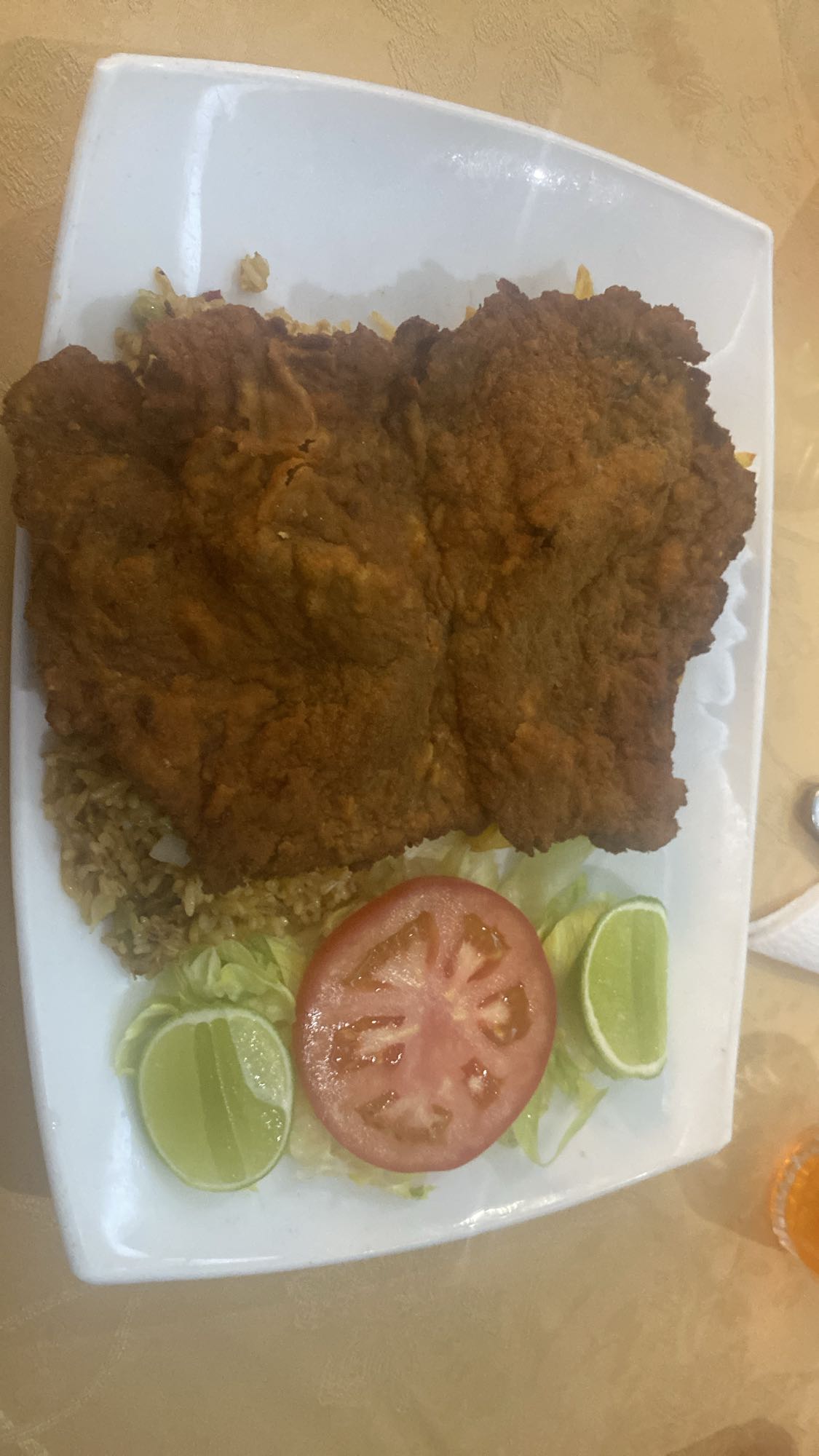 Milanesa con arroz