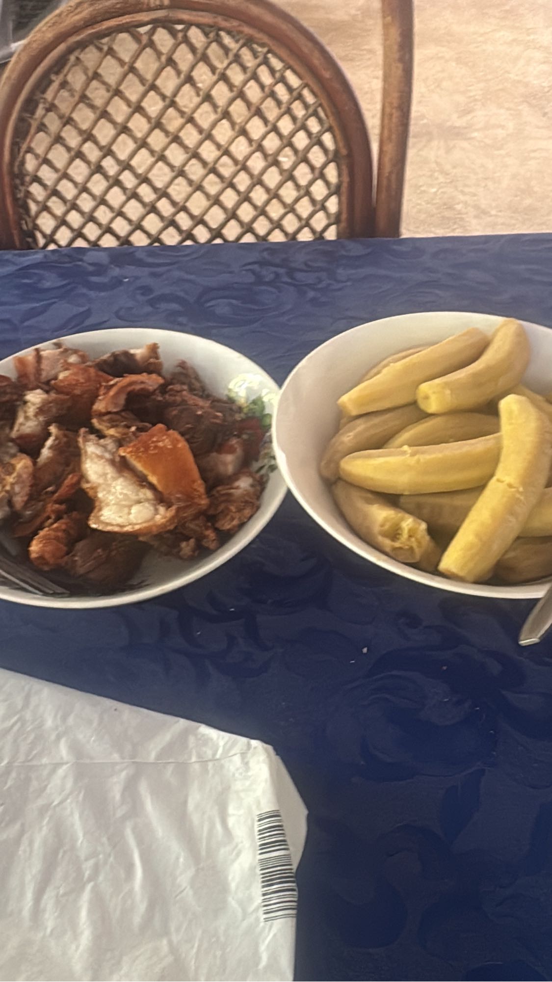 Chicharrón con plátano
