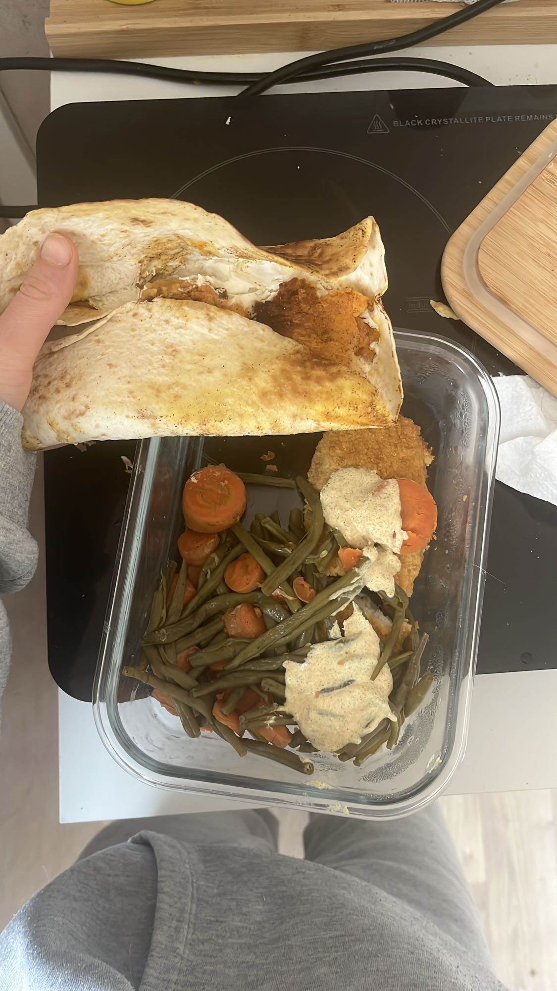 Wrap au poulet et légumes