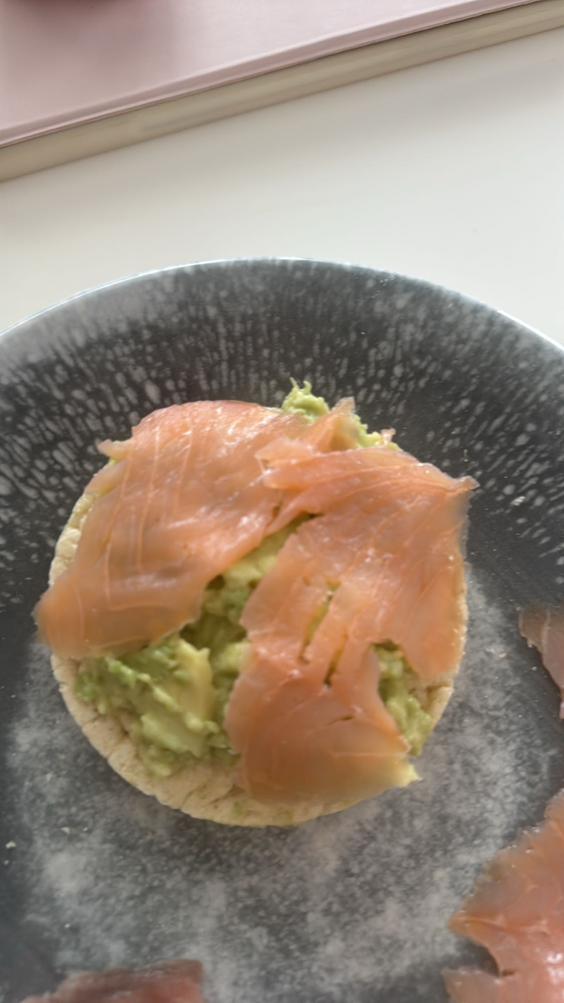 Salmon Avocado Rice Cake