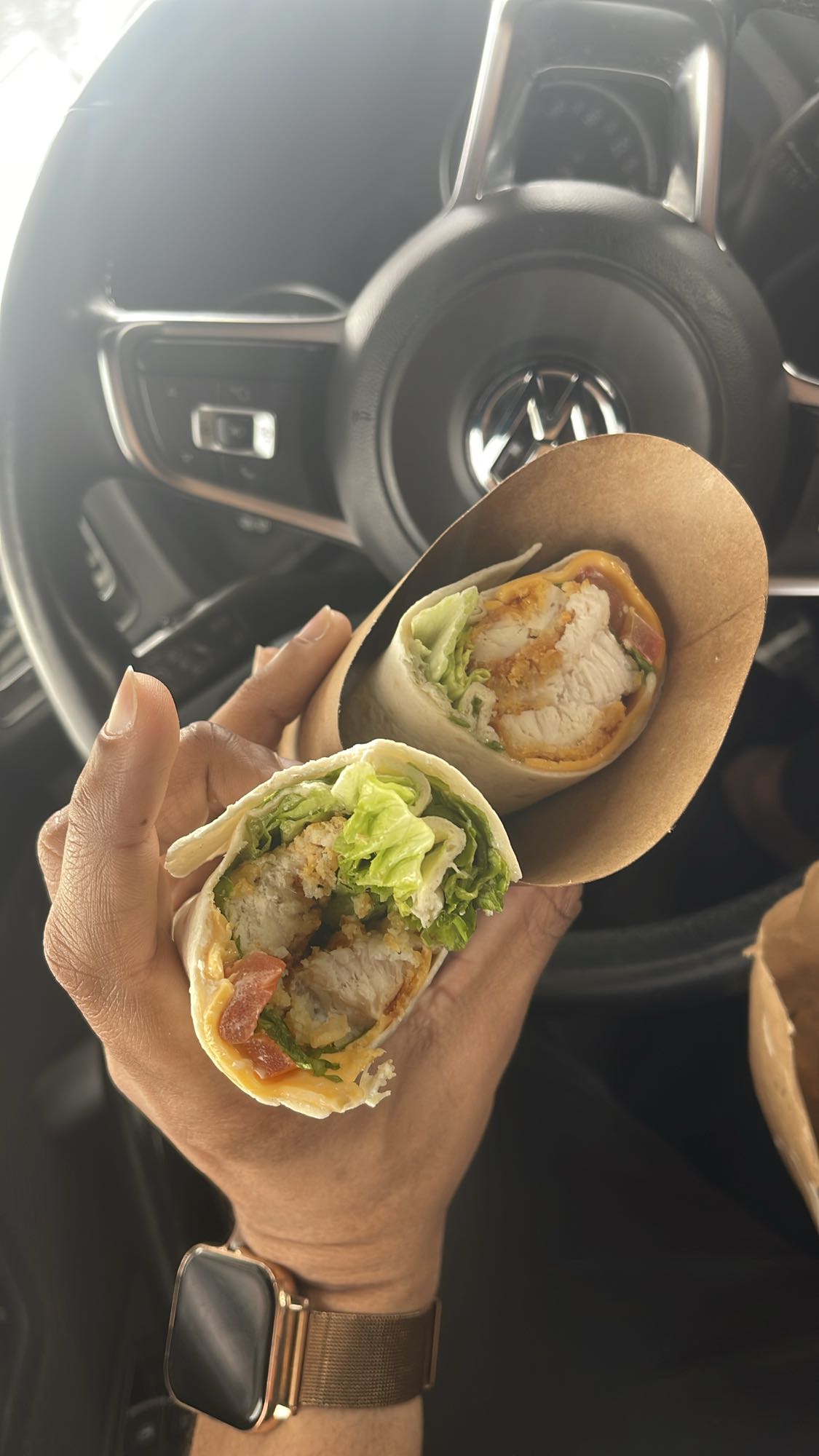 Wrap au poulet croustillant