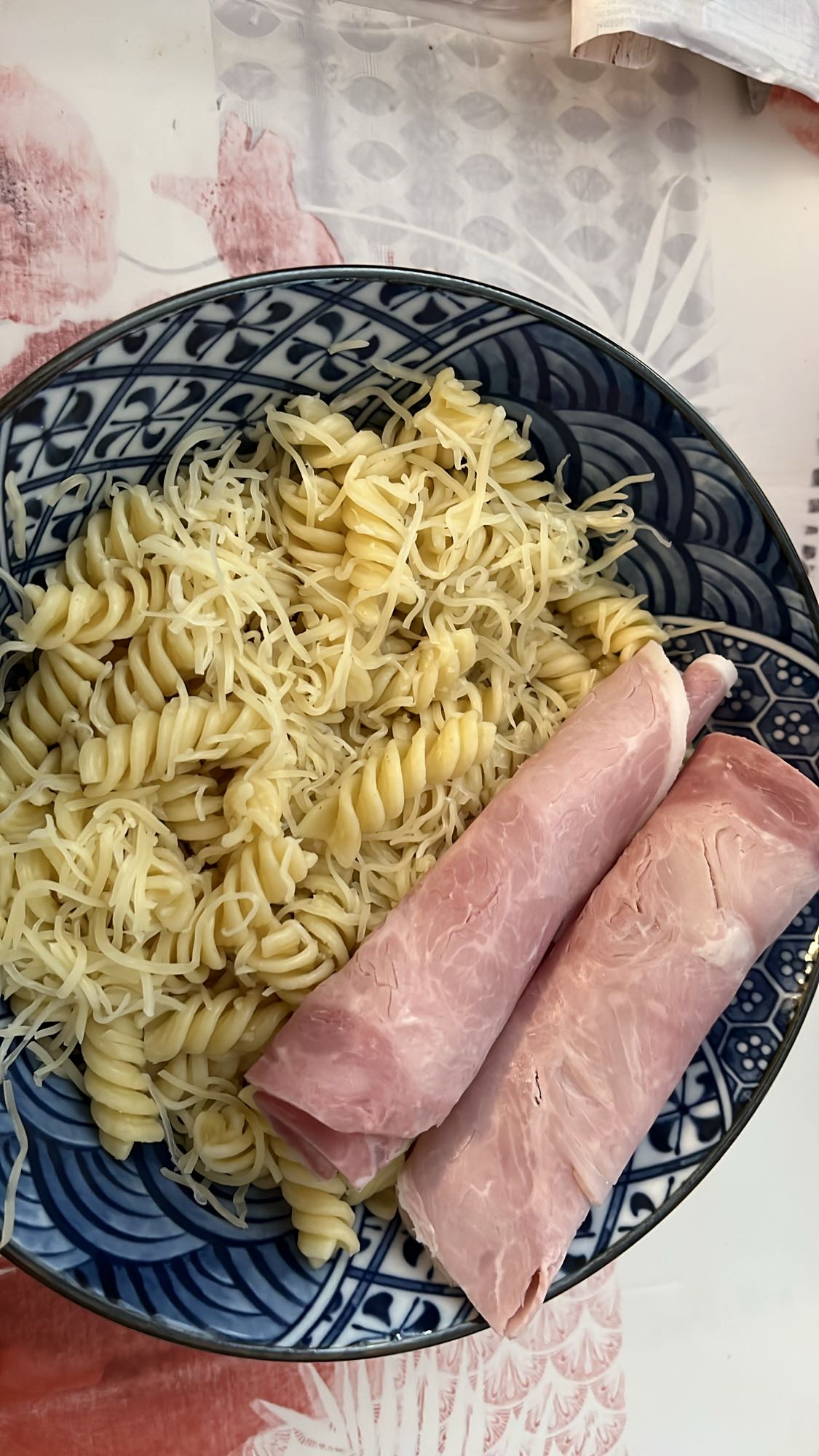 Pâtes au jambon et fromage
