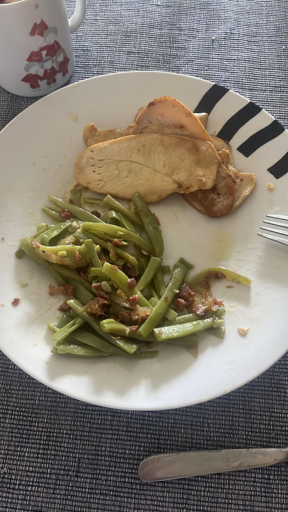 Pollo con judías verdes