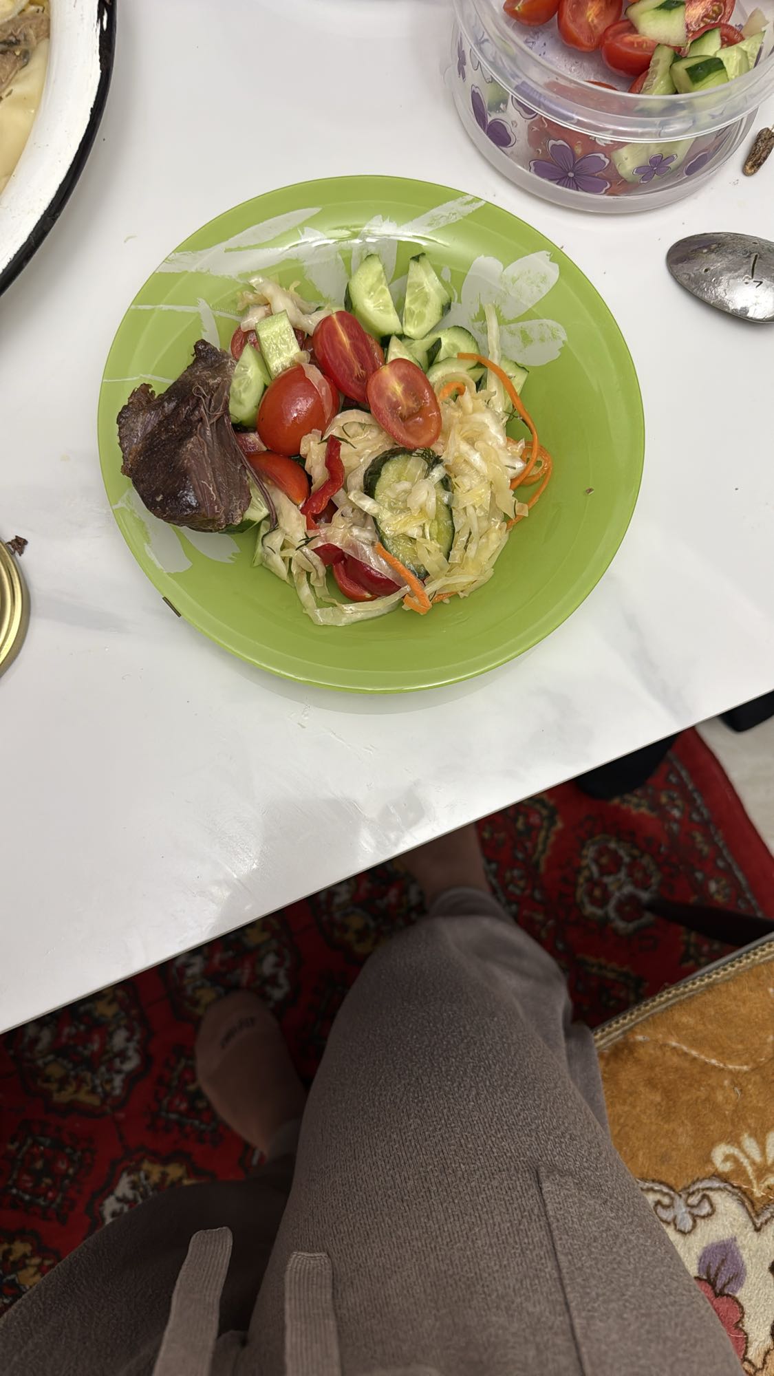 Овощной салат с мясом