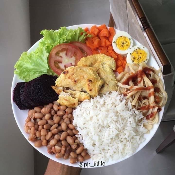 Plato balanceado saludable