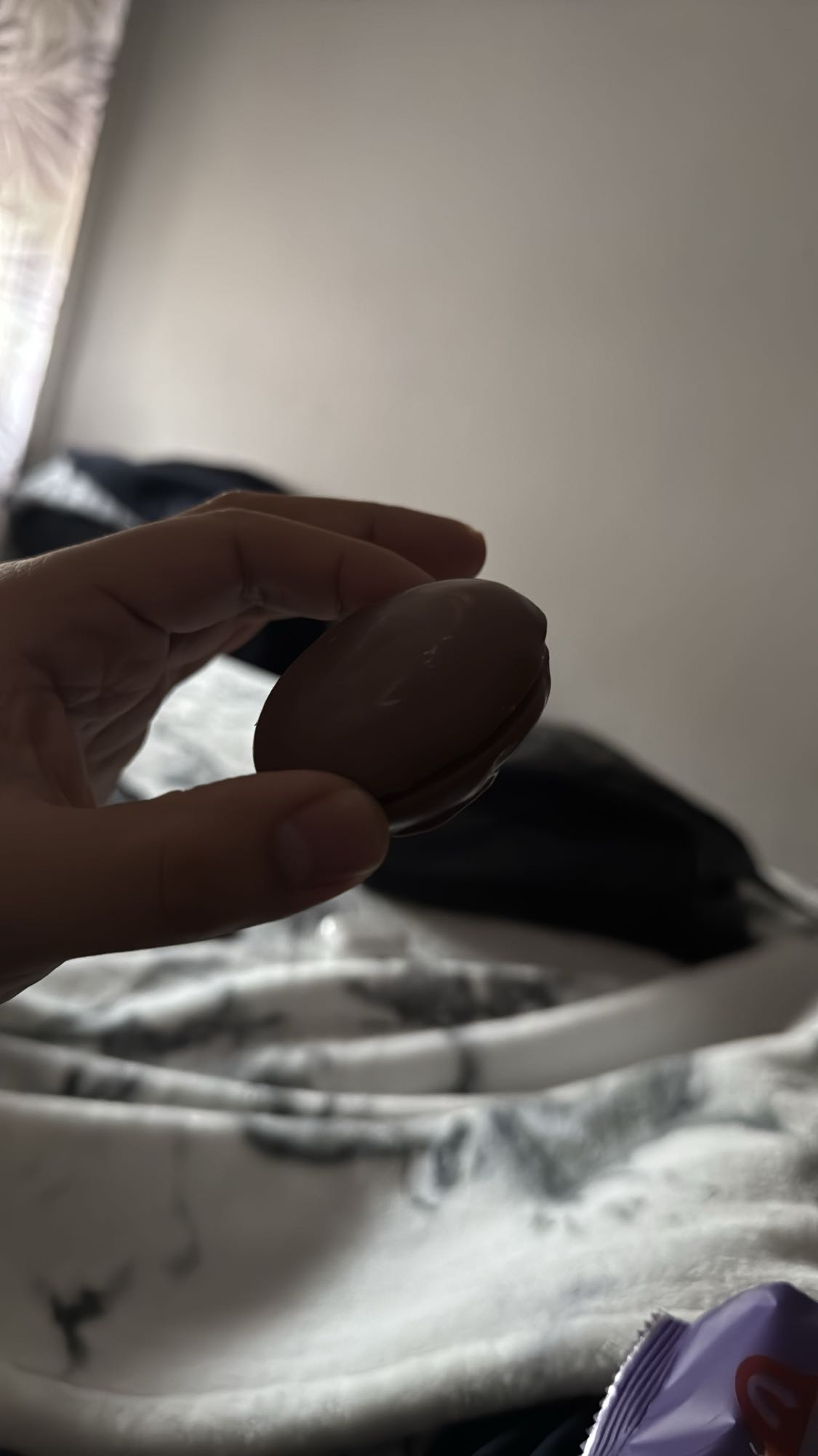 Galleta cubierta de chocolate