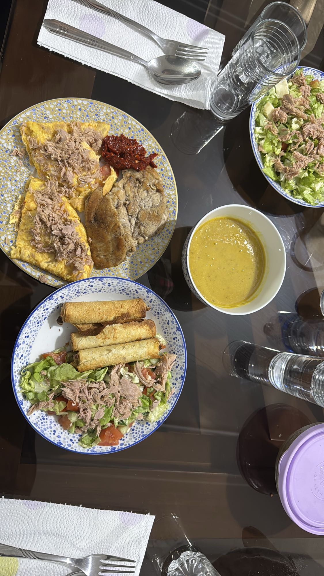 Tuna Salad and Omelette