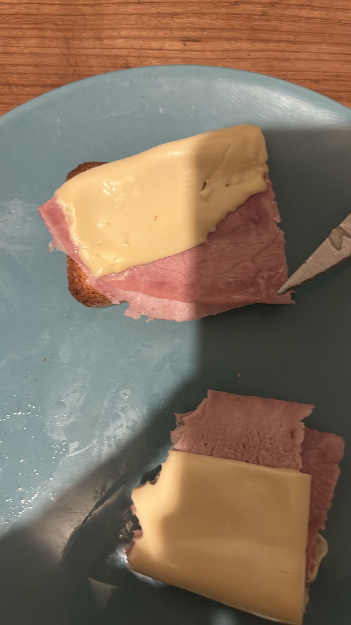 Tartine jambon fromage