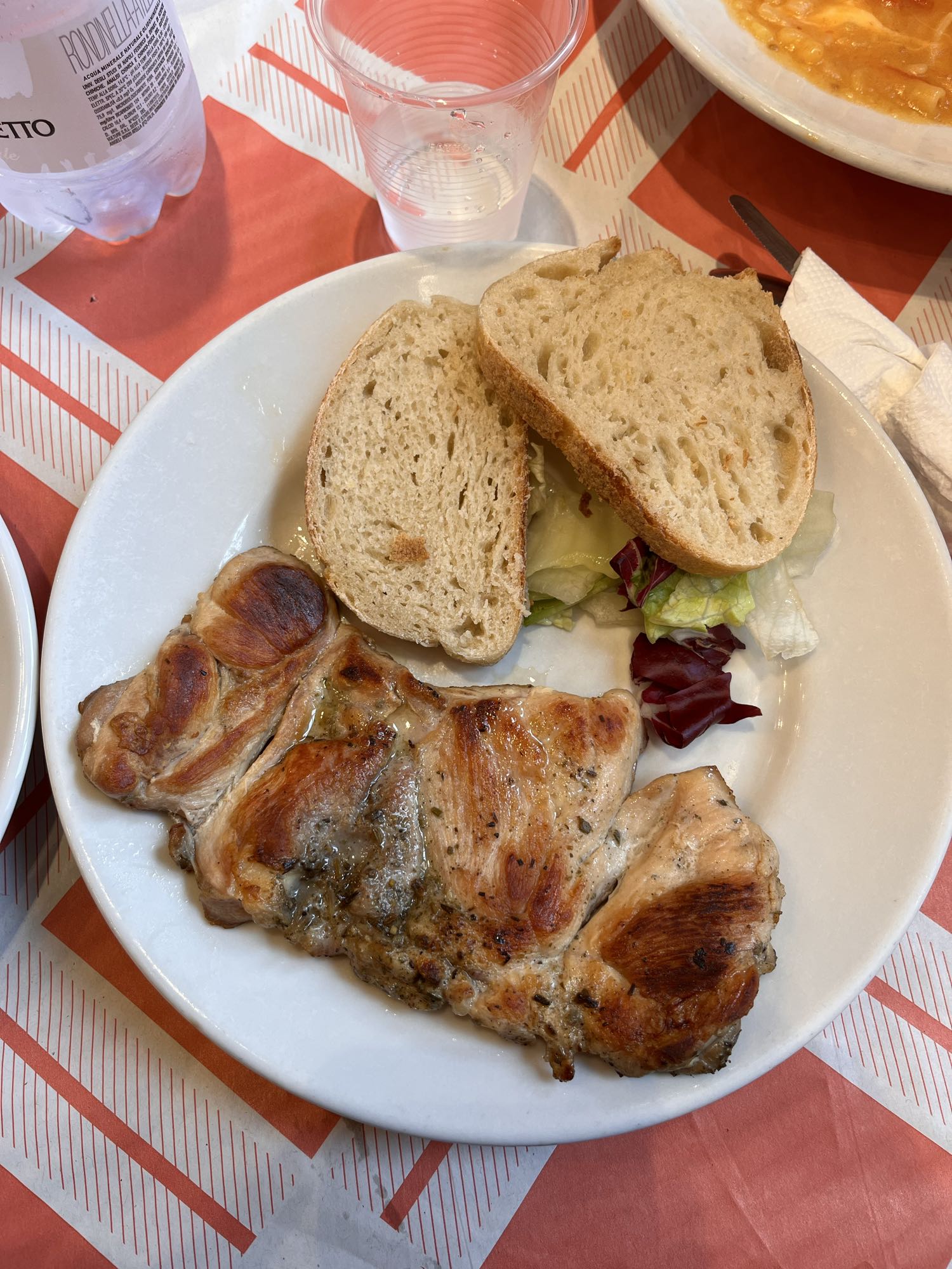 Grilled Chicken with Bread