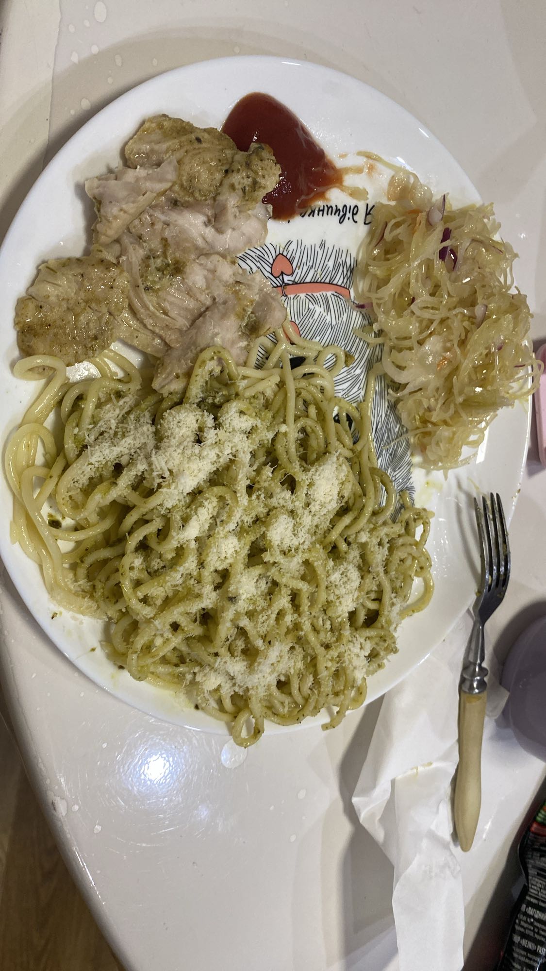 Спагеті з куркою