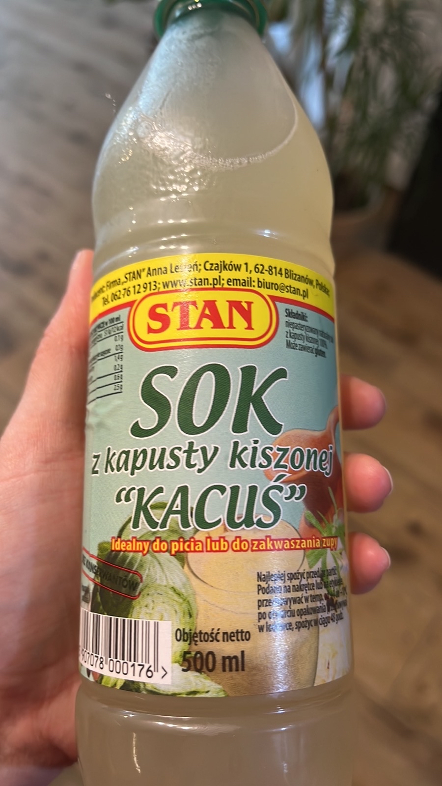 Sok z kapusty kiszonej