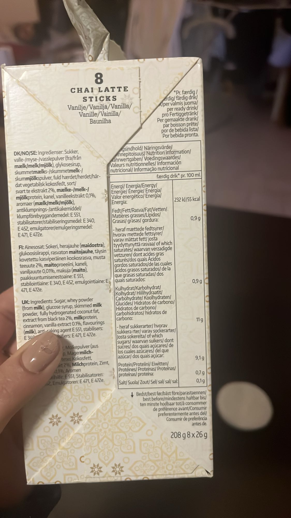 Bâtonnets de Chai Latte