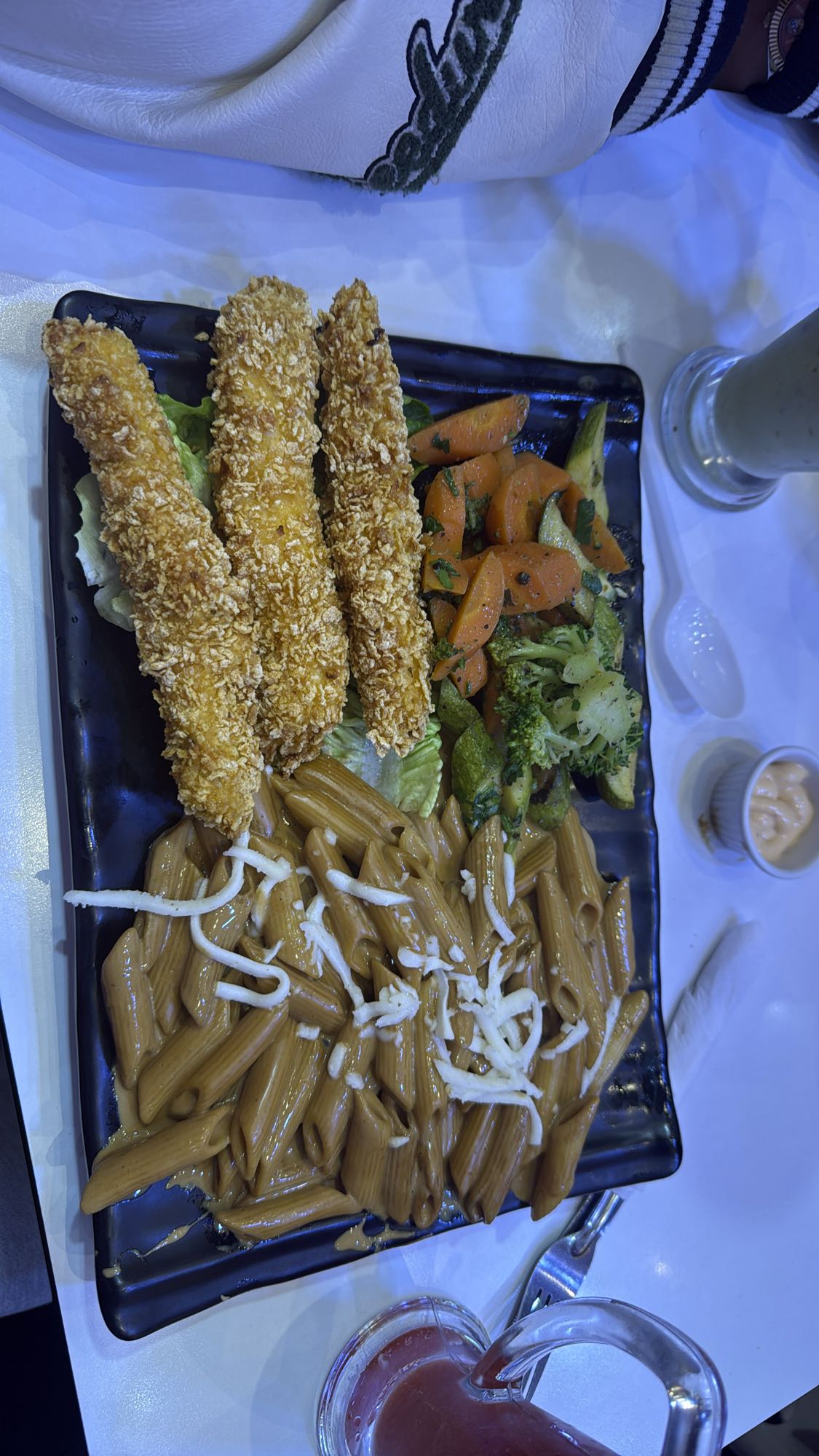 Crispy Chicken with Pasta