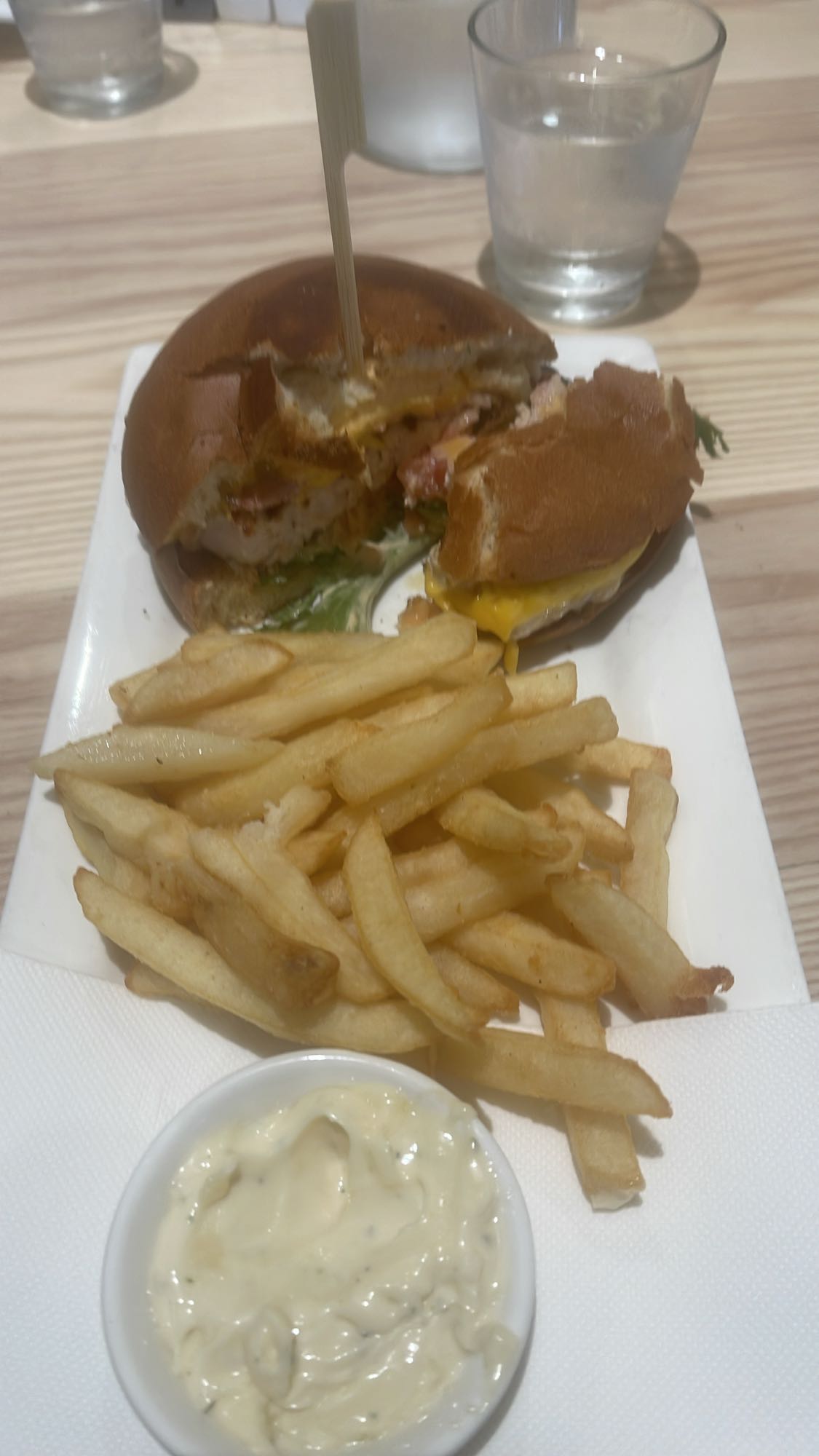 Chicken Burger with Fries