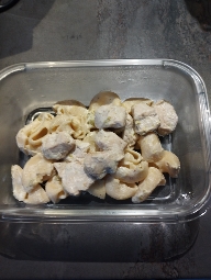 Pâtes au poulet et champignons