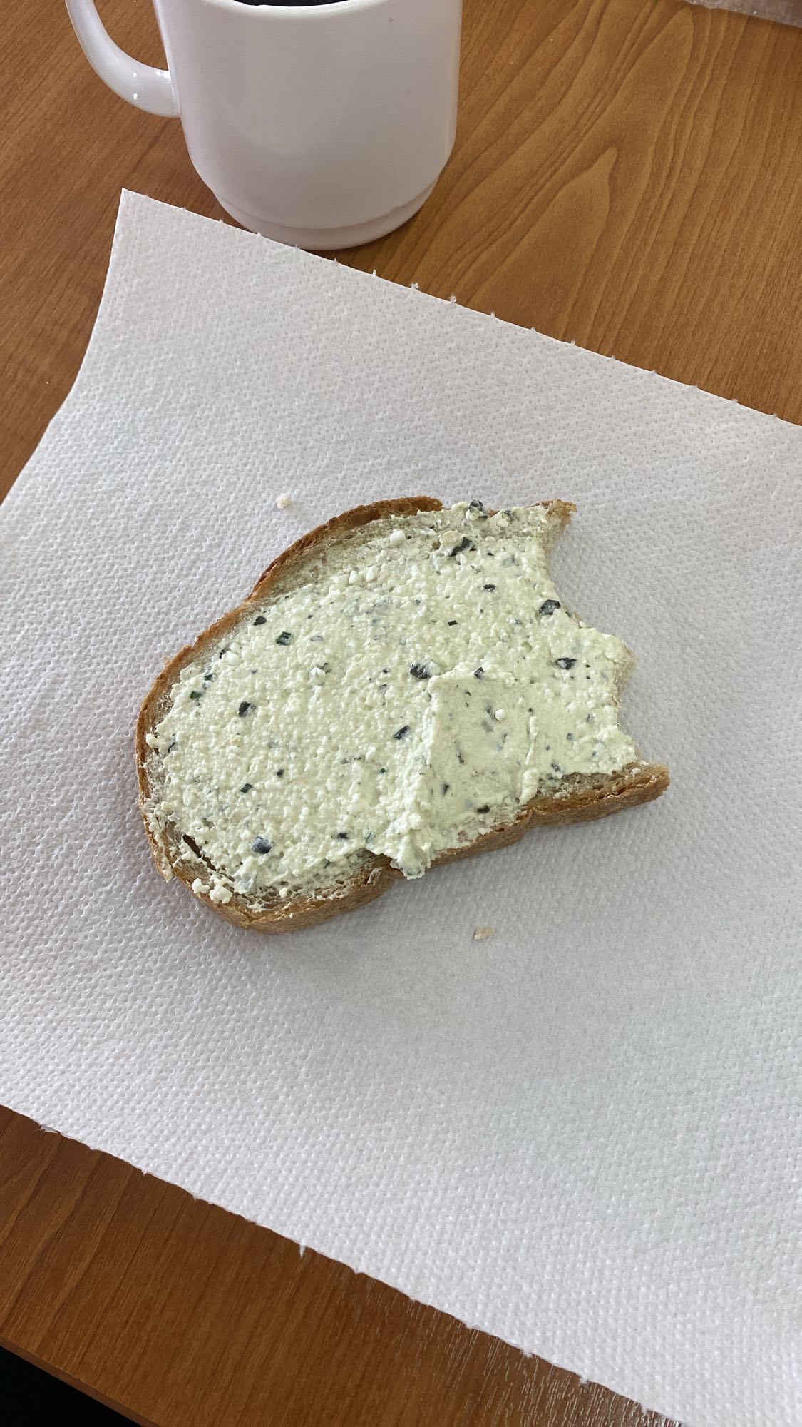 Bread with cheese spread