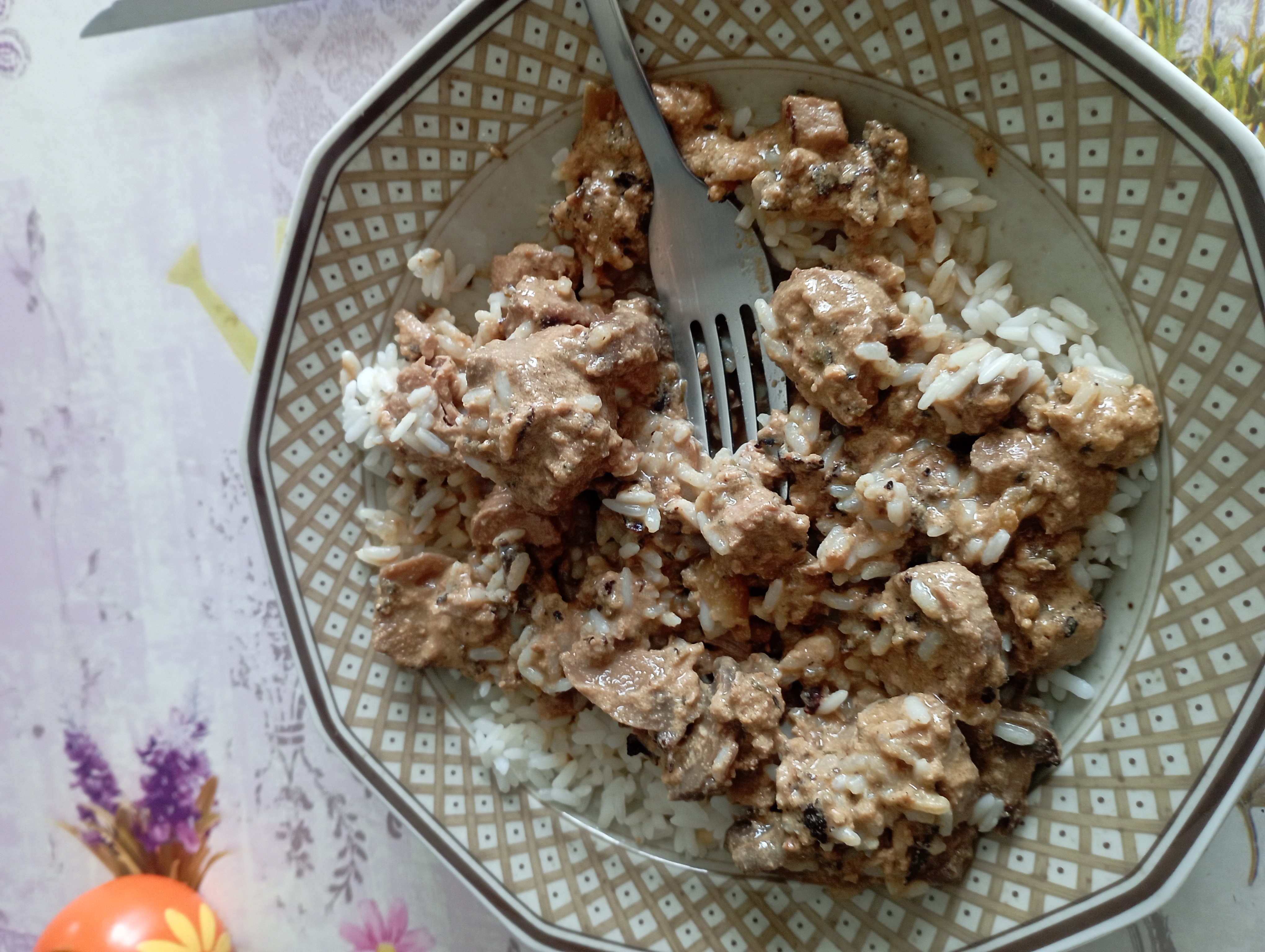 Bœuf Stroganoff avec riz