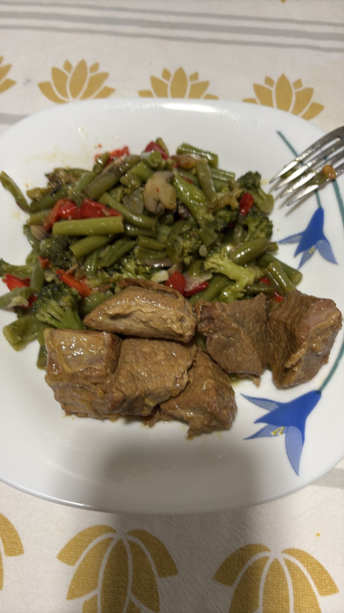 Carne con verduras
