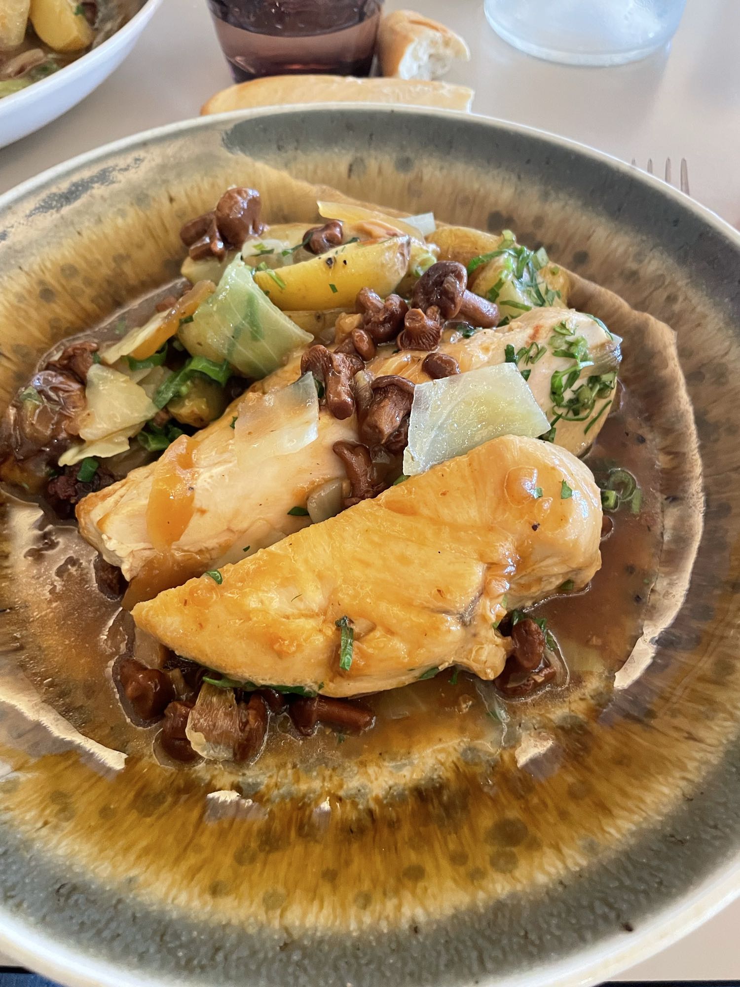 Poulet aux champignons