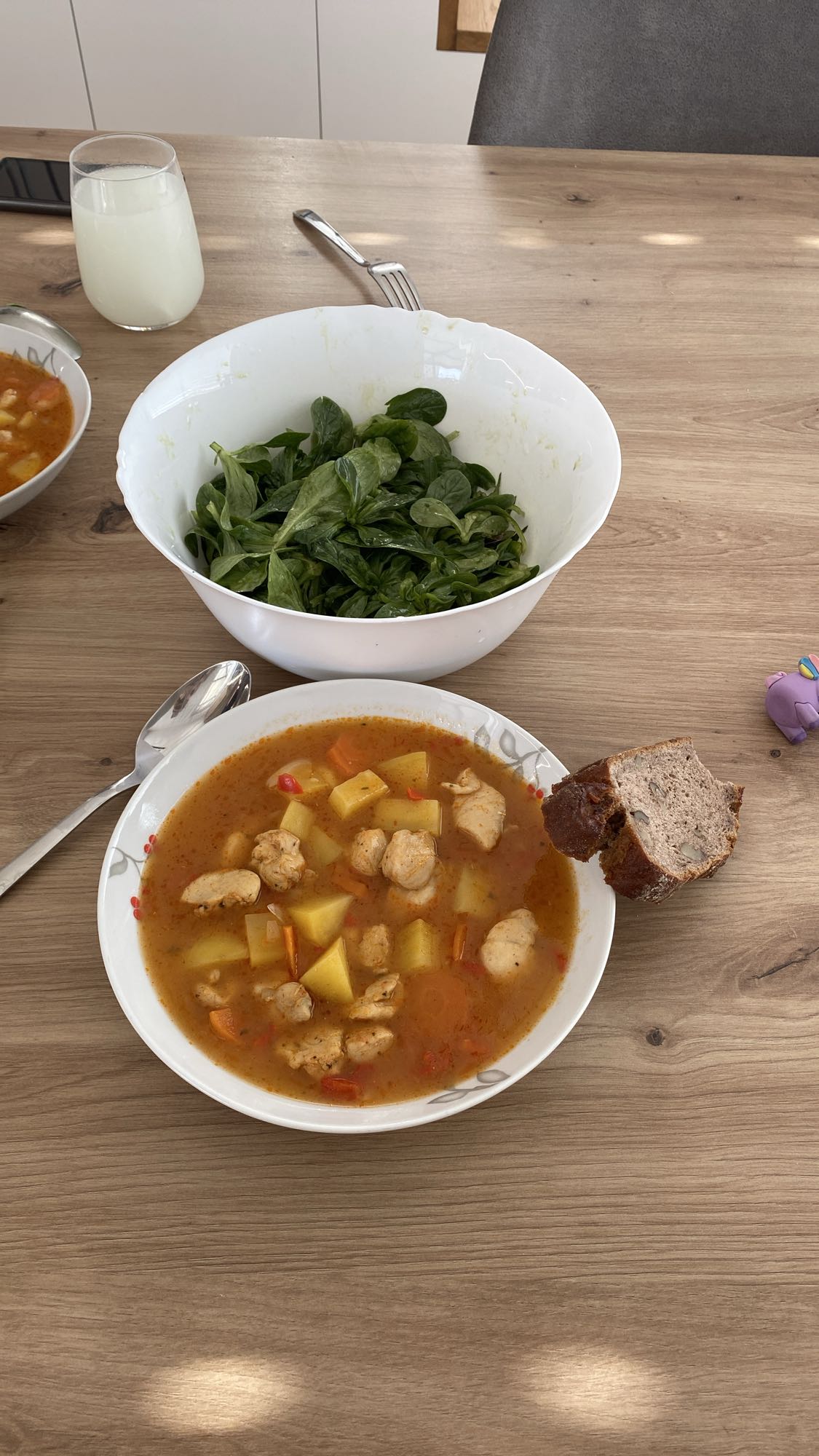 Chicken Stew with Salad