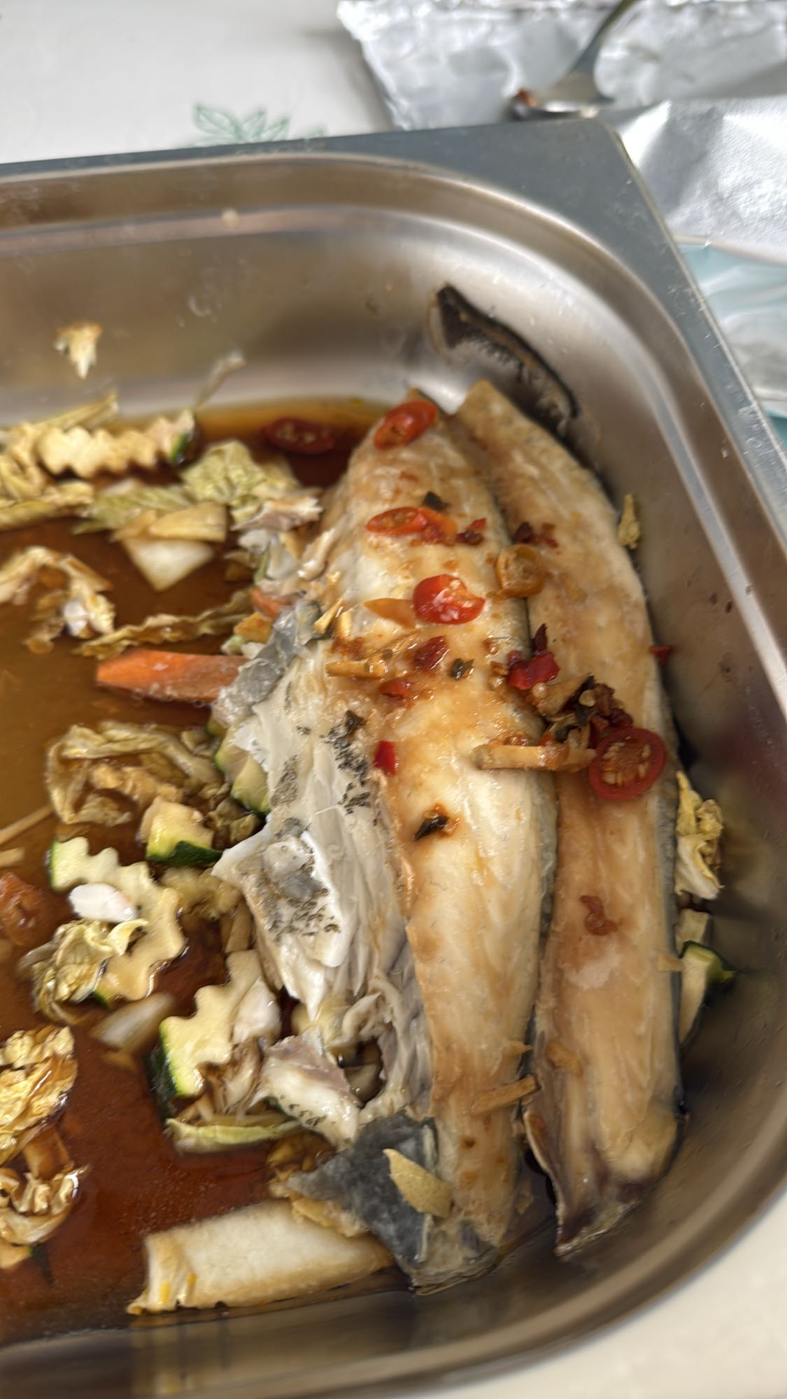 Poisson épicé aux légumes