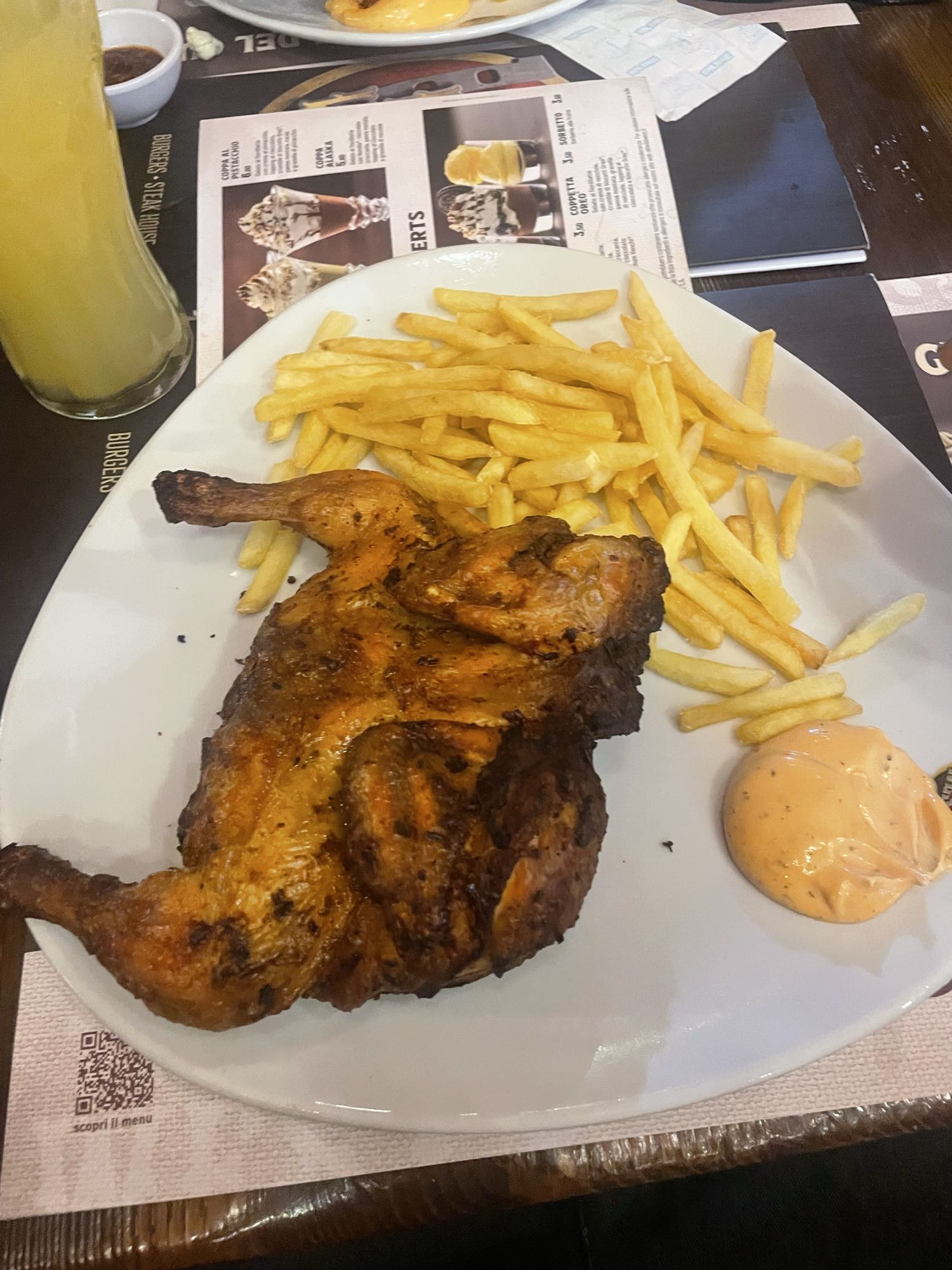 Grilled Chicken with Fries