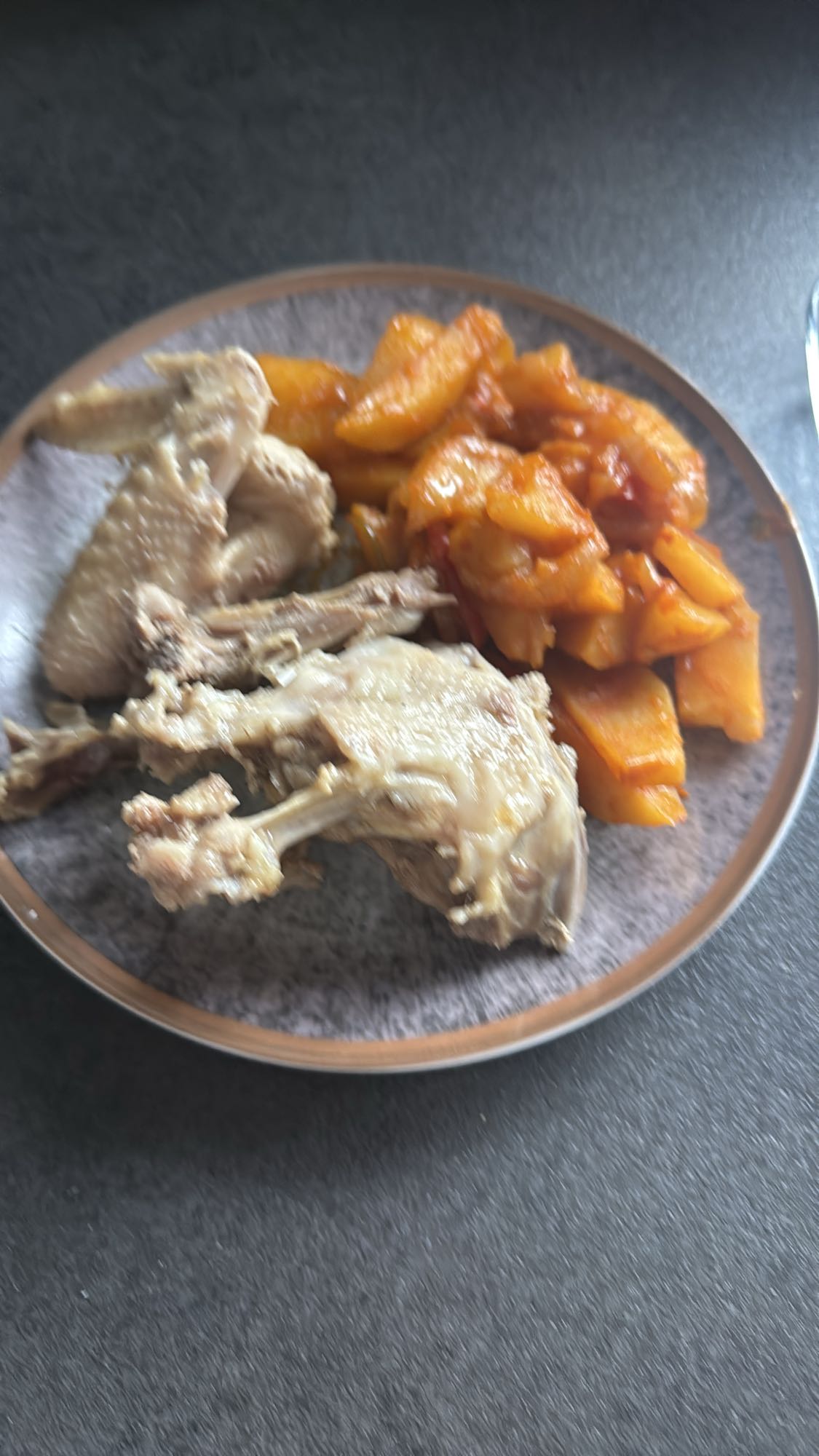 Hähnchen mit Kartoffeln