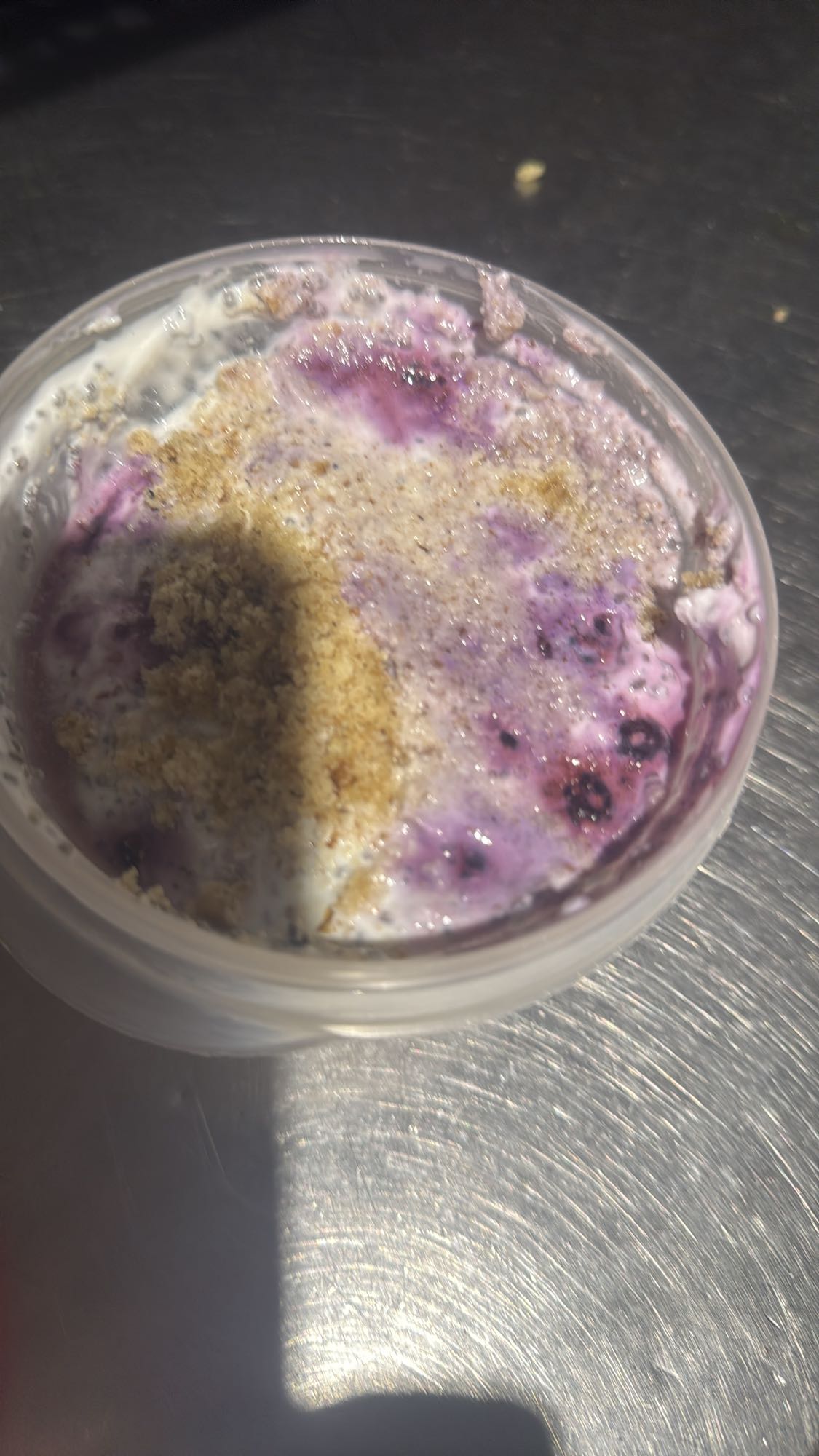 Yogur con arándanos