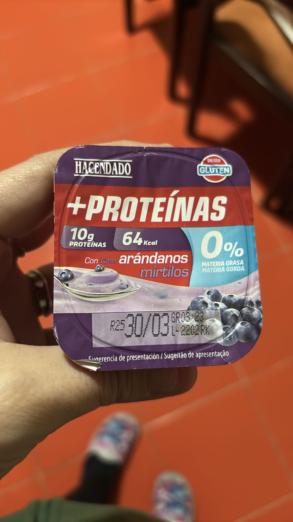 Yogur de arándanos