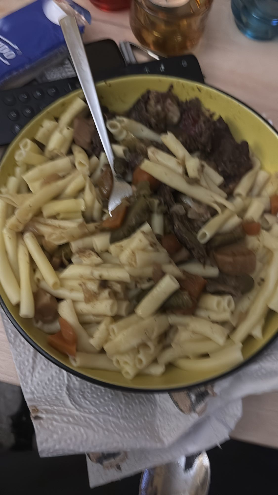 Nudeln mit Rindfleisch
