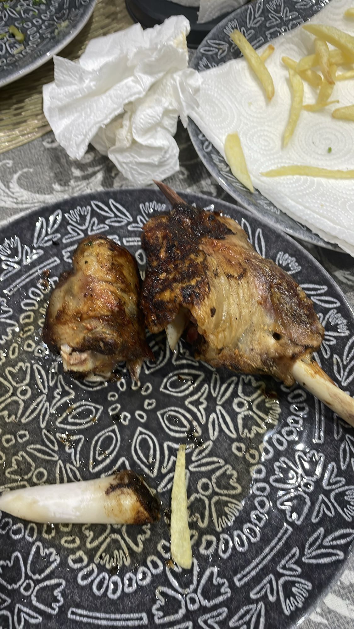 Grilled Lamb with Fries