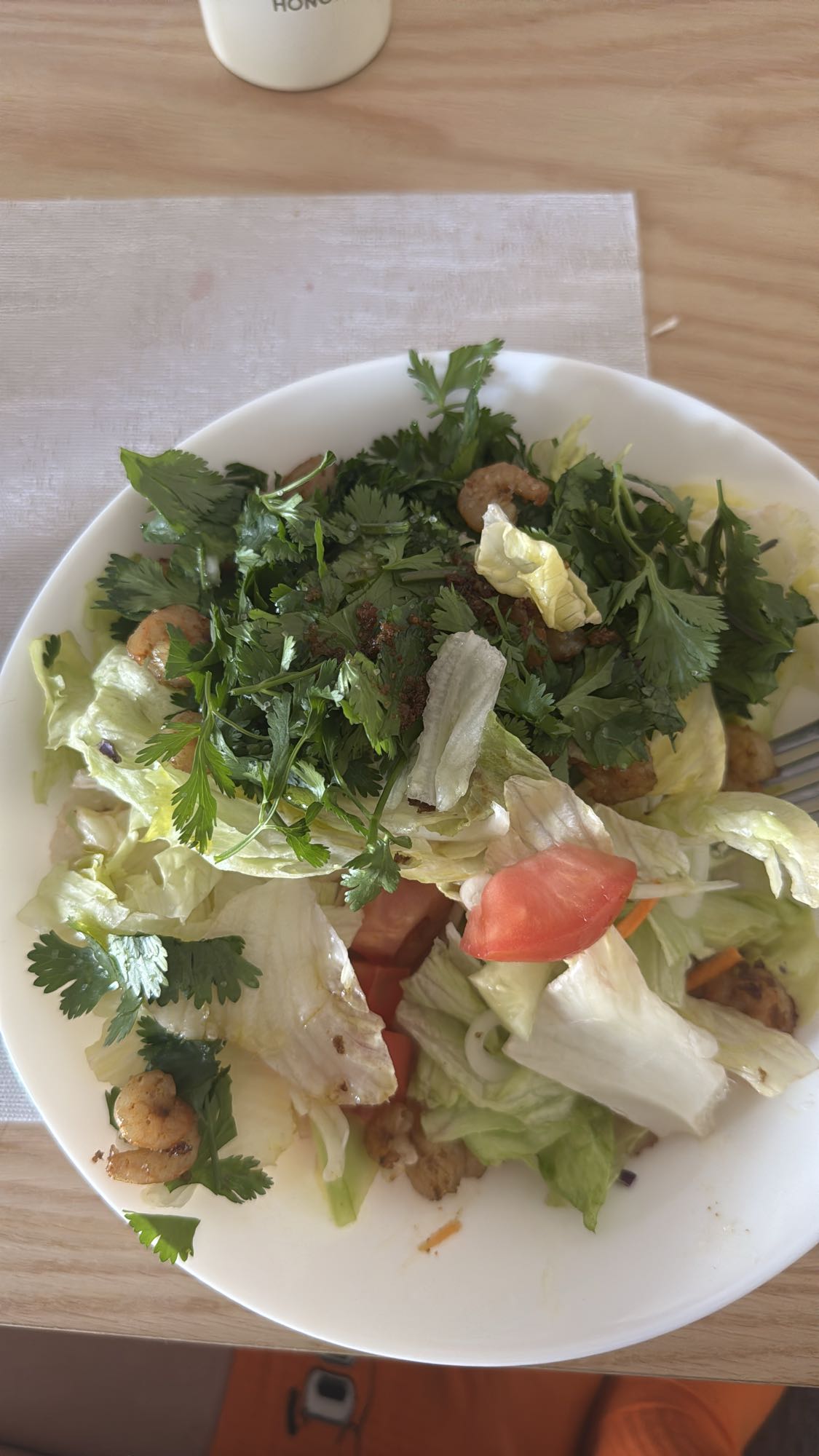 Салат с креветками