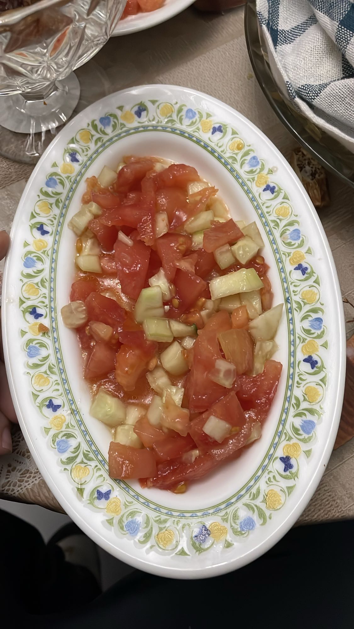 Ensalada de tomate y pepino