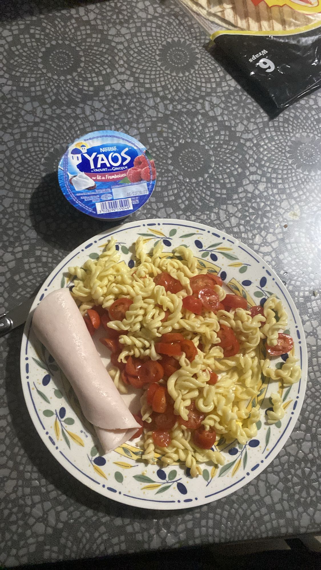 Pâtes aux tomates et dinde