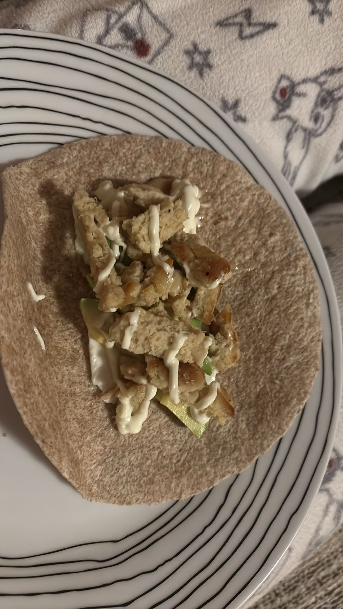 Wrap de pollo saludable