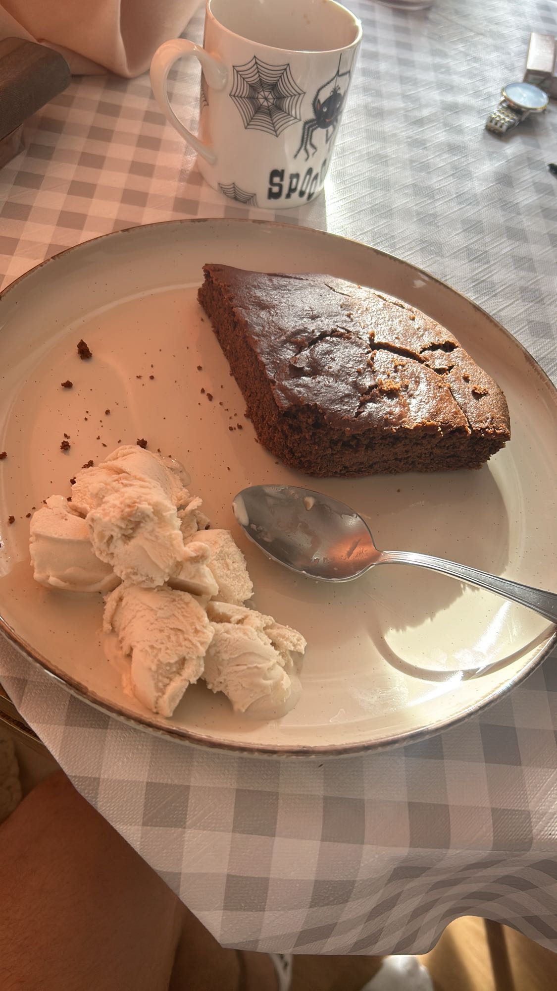 Chocolate Cake with Ice Cream