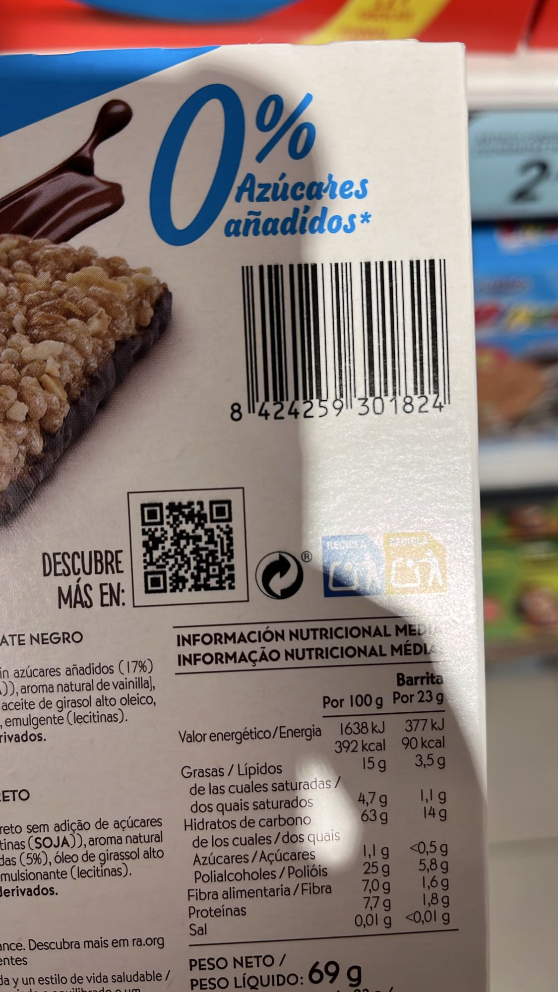 Barrita de chocolate