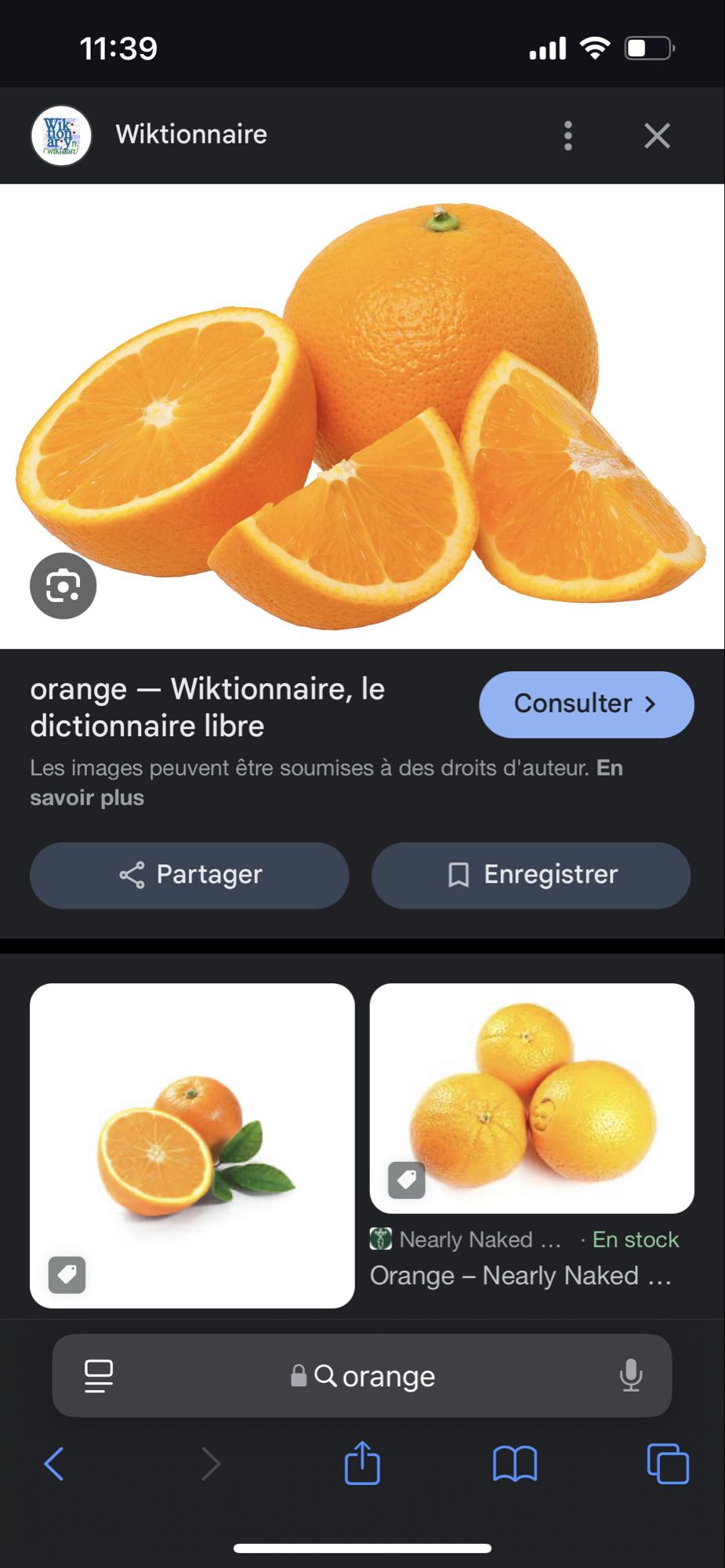 Orange fraîche