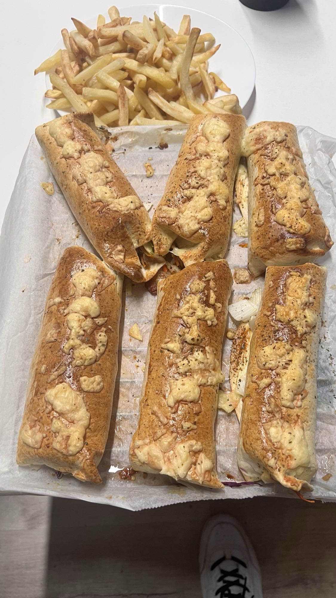 Burritos horneados con papas