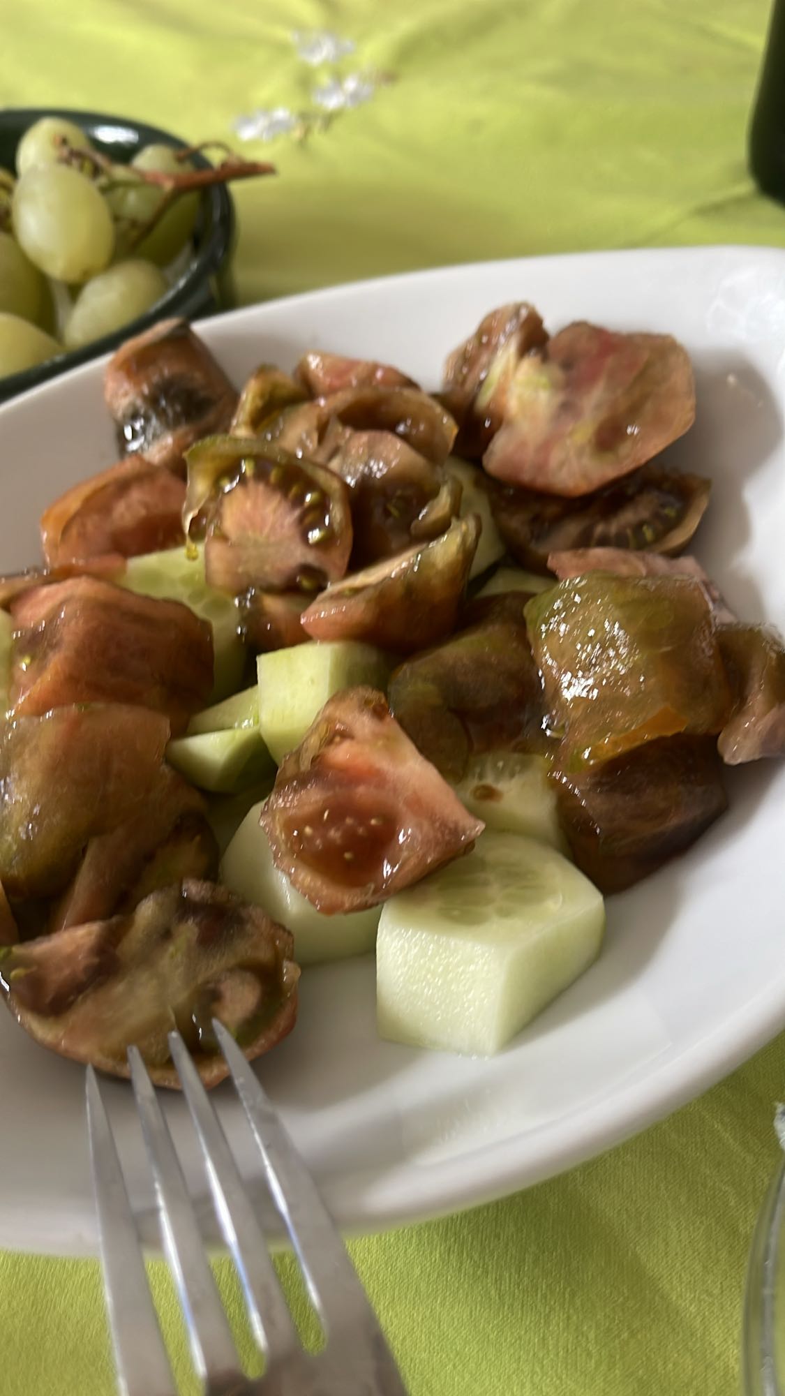 Ensalada de tomate y pepino